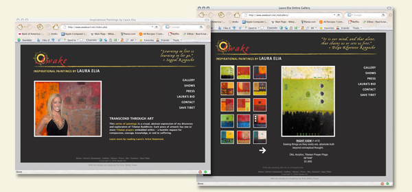 laura elia's website design